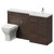 Napoli 390 Brown Oak 1500mm 3 Door Vanity Unit Toilet Suite with Right Hand Square Lucia Basin Right Hand View thumbnail