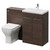 Napoli 390 Cento Brown Oak 1200mm 2 Door Vanity Unit Toilet Suite with Glide Basin Right Hand View thumbnail