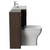 Napoli 390 Cento Brown Oak 1400mm 2 Drawer Vanity Unit Toilet Suite with Glide Basin Side View thumbnail