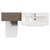 Napoli 390 Cento Brown Oak 1400mm 2 Drawer Vanity Unit Toilet Suite with Glide Basin Top View thumbnail