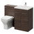 Napoli 460 Cento Brown Oak 1200mm 2 Door Vanity Unit Toilet Suite with Glide Basin Right Hand View thumbnail