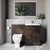 Napoli 460 Cento Brown Oak 1200mm 2 Door Vanity Unit Toilet Suite with Glide Basin Lifestyle Image thumbnail