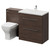 Napoli 460 Cento Brown Oak 1400mm 2 Drawer Vanity Unit Toilet Suite with Glide Basin Right Hand View thumbnail