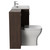 Napoli 460 Cento Brown Oak 1400mm 2 Drawer Vanity Unit Toilet Suite with Glide Basin Side View thumbnail