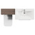 Napoli 460 Cento Brown Oak 1400mm 2 Drawer Vanity Unit Toilet Suite with Glide Basin Top View thumbnail