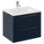 Napoli 460 Deep Blue 600mm Wall Mounted 2 Drawer Vanity Unit with Angel Basin Left Hand View thumbnail