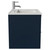 Napoli 460 Deep Blue 600mm Wall Mounted 2 Drawer Vanity Unit with Angel Basin Side View thumbnail