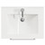 Napoli 460 Deep Blue 600mm Wall Mounted 2 Drawer Vanity Unit with Angel Basin Top View thumbnail