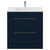 Napoli 390 Deep Blue 800mm 2 Drawer Vanity Unit with Angel Basin Front View thumbnail