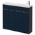Napoli 250 Deep Blue 1000mm 4 Door Vanity Unit with Round Silvo Basin Right Hand View thumbnail