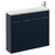 Napoli 250 Deep Blue 1000mm 4 Door Vanity Unit with Round Silvo Basin Left Hand View thumbnail