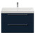 Napoli 390 Deep Blue 800mm Wall Mounted 2 Drawer Vanity Unit with Rimini Basin Front View thumbnail
