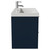 Napoli 390 Deep Blue 800mm Wall Mounted 2 Drawer Vanity Unit with Rimini Basin Side View thumbnail