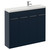 Napoli 250 Deep Blue 1000mm 4 Door Vanity Unit with Square Silvo Basin Left Hand View thumbnail