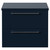 Napoli 390 Deep Blue 600mm Wall Mounted 2 Drawer Vanity Unit for Countertop Basins Front View thumbnail