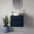 Napoli 390 Deep Blue 600mm Wall Mounted 2 Drawer Vanity Unit for Countertop Basins Lifestyle Image thumbnail