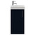 Napoli Cube Deep Blue 400mm Single Door Vanity Unit with Align Basin Front View
