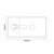 Napoli Cube Deep Blue 400mm Single Door Vanity Unit with Align Basin Top Down Dimensions thumbnail