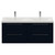 Napoli 390 Deep Blue 1200mm Wall Mounted 4 Drawer Vanity Unit with Double Glide Basins Front View