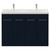 Napoli 390 Deep Blue 1200mm 4 Door Vanity Unit with Double Glide Basins Front View thumbnail