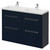 Napoli 390 Deep Blue 1200mm 4 Drawer Vanity Unit with Double Lucia Basins Right Hand View thumbnail