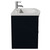 Napoli 390 Deep Blue 800mm Wall Mounted 2 Drawer Vanity Unit with Arc Basin Side View