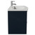 Napoli 390 Deep Blue 800mm Wall Mounted 2 Drawer Vanity Unit with Arc Basin Side View thumbnail