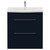 Napoli 390 Deep Blue 800mm 2 Drawer Vanity Unit with Arc Basin Front View thumbnail