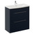 Napoli 390 Deep Blue 800mm 2 Drawer Vanity Unit with Arc Basin Left Hand View thumbnail