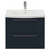 Napoli 390 Deep Blue 600mm Wall Mounted 2 Drawer Vanity Unit with Arc Basin Front View thumbnail
