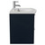 Napoli 390 Deep Blue 600mm Wall Mounted 2 Drawer Vanity Unit with Arc Basin Side View thumbnail