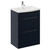 Napoli 390 Deep Blue 600mm 2 Drawer Vanity Unit with Arc Basin Left Hand View thumbnail