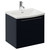 Napoli 390 Deep Blue 500mm Wall Mounted Single Drawer Vanity Unit with Arc Basin Left Hand View