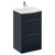 Napoli 390 Deep Blue 500mm 2 Drawer Vanity Unit with Arc Basin Left Hand View thumbnail