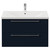 Napoli 460 Deep Blue 800mm Wall Mounted 2 Drawer Vanity Unit with Glide Basin Front View thumbnail