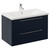 Napoli 460 Deep Blue 800mm Wall Mounted 2 Drawer Vanity Unit with Glide Basin Left Hand View thumbnail