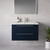Napoli 460 Deep Blue 800mm Wall Mounted 2 Drawer Vanity Unit with Glide Basin Lifestyle Image thumbnail