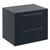 Napoli 460 Deep Blue 600mm Wall Mounted 2 Drawer Vanity Unit for Countertop Basins Left Hand View thumbnail