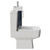 Napoli Cube Deep Blue 400mm Single Door Wall Mounted Vanity Unit and Toilet Suite with Align Basin Side View thumbnail