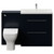 Napoli 390 Deep Blue 1300mm 2 Drawer Vanity Unit Toilet Suite with Glide Basin Front View