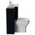 Napoli 390 Deep Blue 1300mm 2 Drawer Vanity Unit Toilet Suite with Glide Basin Side View