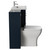 Napoli 390 Deep Blue 1300mm 2 Drawer Vanity Unit Toilet Suite with Glide Basin Side View thumbnail