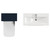 Napoli 390 Deep Blue 1300mm Wall Mounted 2 Drawer Vanity Unit and Toilet Suite with Glide Basin Top View thumbnail
