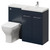 Napoli 390 Deep Blue 1100mm 2 Door Vanity Unit Toilet Suite with Square Right Hand Lucia Basin Right Hand View thumbnail