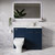 Napoli 390 Deep Blue 1100mm 2 Door Vanity Unit Toilet Suite with Square Right Hand Lucia Basin Lifestyle Image thumbnail