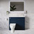 Napoli 250 Deep Blue 1000mm 2 Door Vanity Unit Toilet Suite with Round Silvo Basin Lifestyle thumbnail