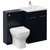 Napoli 460 Deep Blue 1100mm 2 Door Vanity Unit Toilet Suite with Glide Basin Left Hand View thumbnail