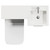 Napoli 390 Deep Blue 900mm Single Door Vanity Unit Toilet Suite with Right Hand Square Lucia Basin Top View thumbnail