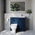 Napoli 390 Deep Blue 900mm Single Door Vanity Unit Toilet Suite with Right Hand Square Lucia Basin Lifestyle Image thumbnail