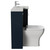 Napoli 390 Deep Blue 1000mm 2 Drawer Vanity Unit Toilet Suite with Right Hand Square Lucia Basin Side View thumbnail